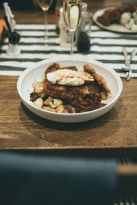 Close-up of food in bowl on table