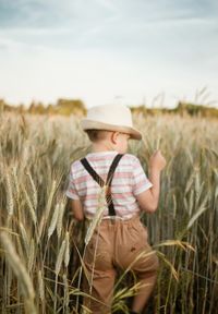 Girl standing in a field