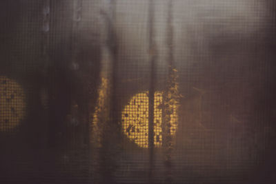 Close-up of text on window