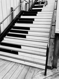 High angle view of staircase