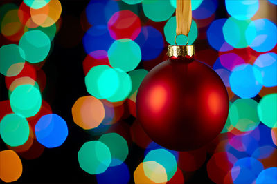 Close-up of illuminated christmas decoration