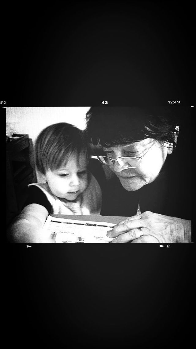 With grandma