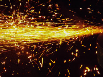 Abstract image of firework display at night