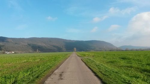 Country road passing through mountains