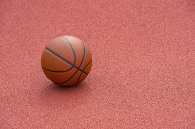 High angle view of basketball court