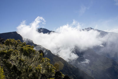 Reunion island sky mountain