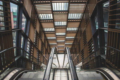 Escalator in modern building