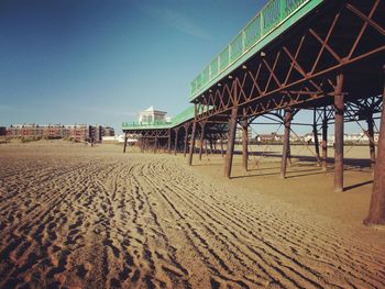 Scenic view of jetty against clear sky