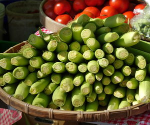 Vegetables for sale in market