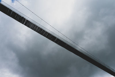 Low angle view of bridge against sky