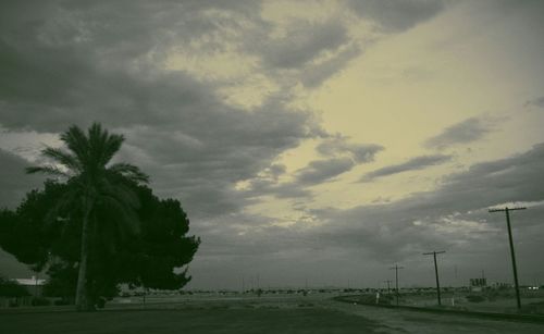 Road against cloudy sky