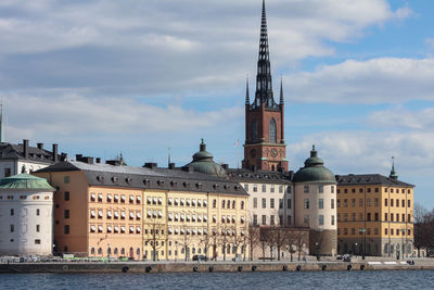 Buildings against sky in city