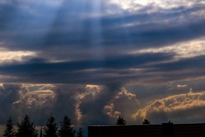 Low angle view of storm clouds in sky