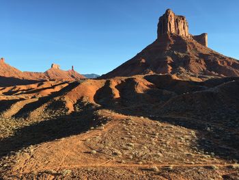 Dramatic red rock spires  in castle valley, utah