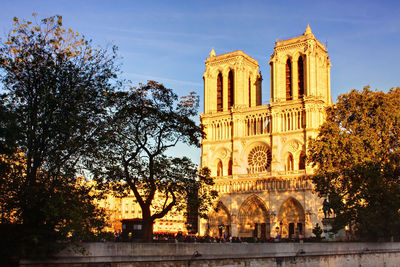 Low angle view of historical building against sky