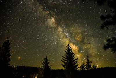 A shot from yosemite valley at night - colours of our galaxy.