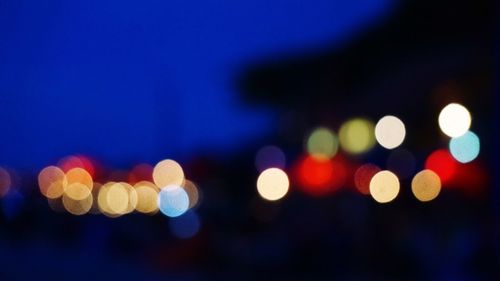 Defocused lights at night