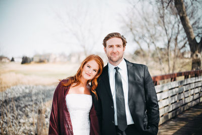 Portrait of a smiling young couple