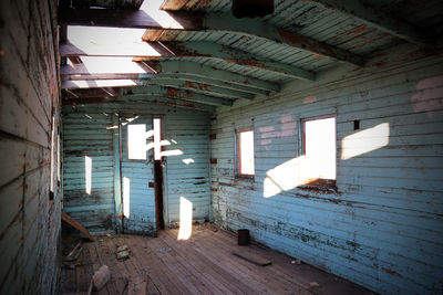 Interior of abandoned house