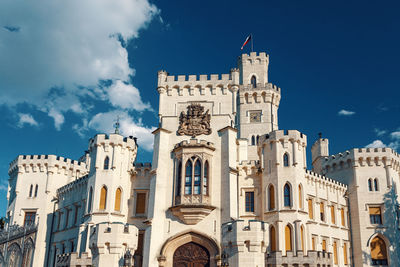 Low angle view of historic building against sky