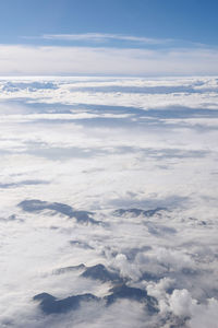 Aerial view of cloudscape against sky