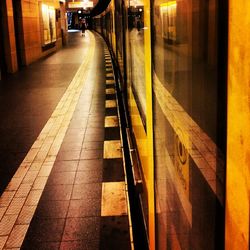 Narrow walkway in city