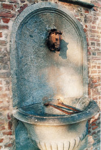 Sculpture of stone in cemetery