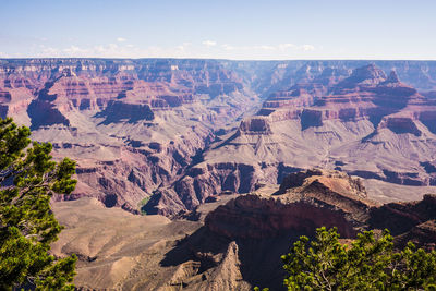 Scenic view of rocky mountains