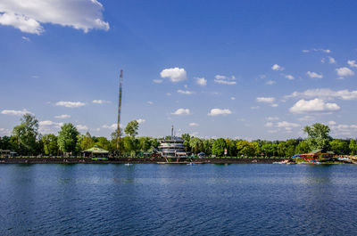 Scenic view of river against sky