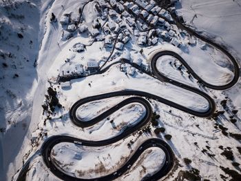 Close-up high angle view of snow