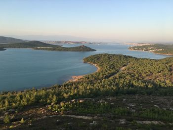 Scenic view of river against sky