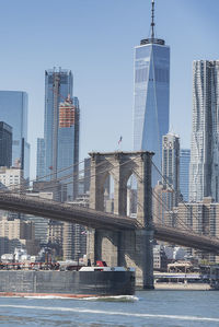 View of skyscrapers in city against sky