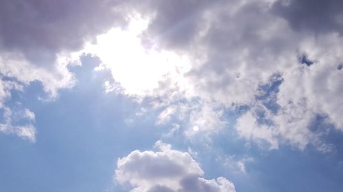 Low angle view of clouds in sky