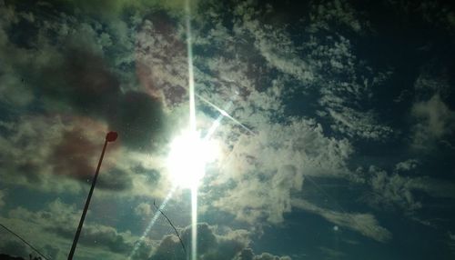 Low angle view of vapor trail in sky