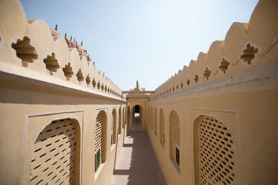 Panoramic view of historic building against clear sky