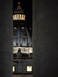 Low angle view of illuminated building