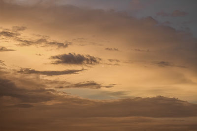 Low angle view of sky during sunset