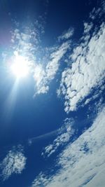 Low angle view of clouds in sky