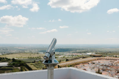 High angle view of cityscape against sky