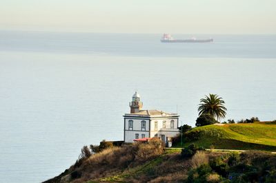 The lighthouse of candas, asturias, northern spain