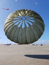 View of parachute against clear sky