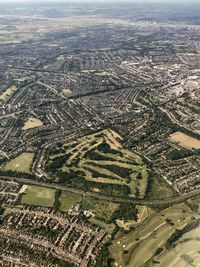 Aerial view of buildings in city