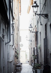 Narrow alley amidst buildings