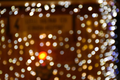 Defocused lights at night