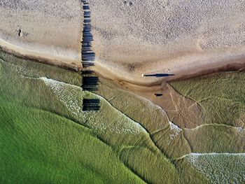 Aerial view of an empty beach