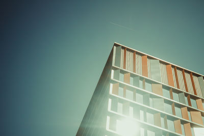 Low angle view of building against clear sky