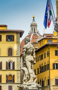 Low angle view of statue