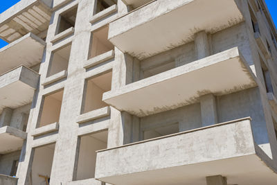 Unfinished multi storey residential building under construction.