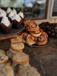 Close-up of bread on table