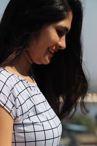 Close-up of a smiling young woman